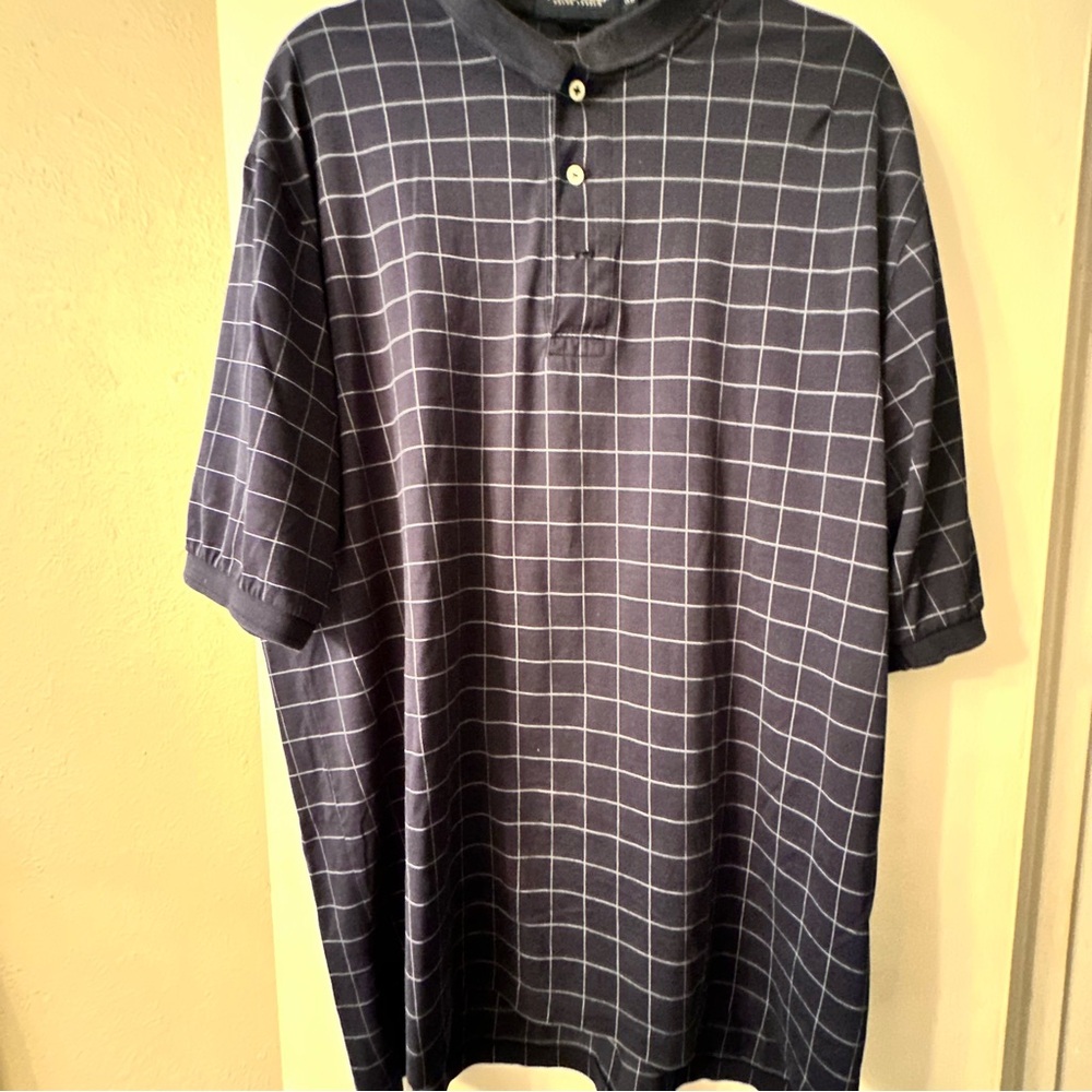 Polo Ralph Lauren Golf Men's Navy Checkered Polo Shirt Size XL